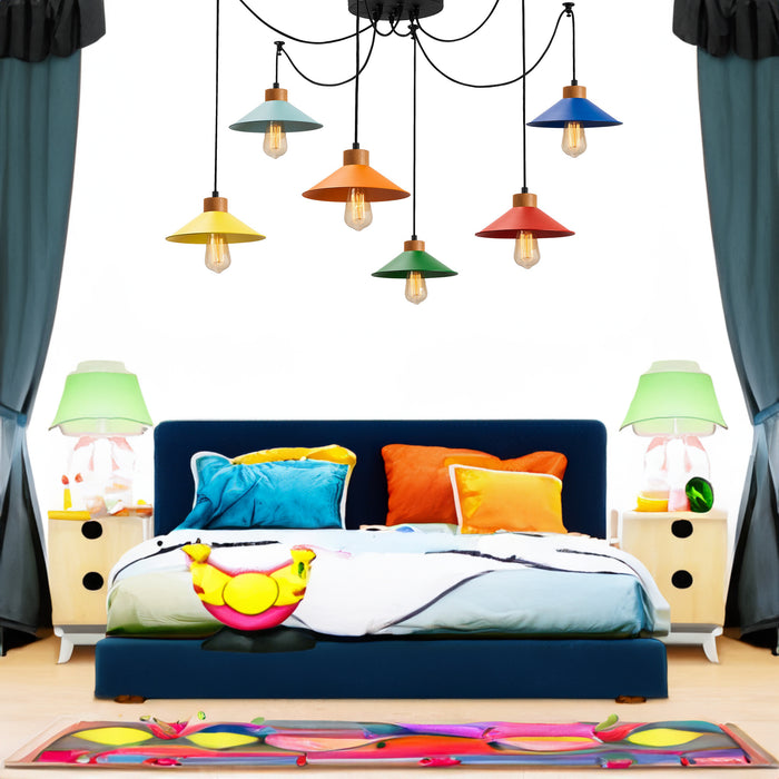Bluebell 6-Lights Colorful Chandelier