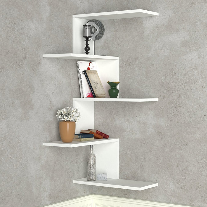 5 Piece Corner Wall Shelf