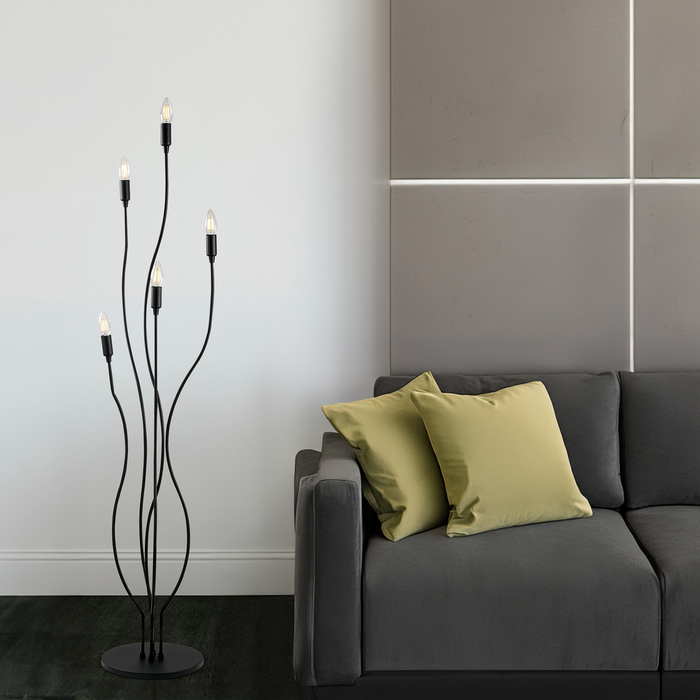 Vantaa 5-Lights Metal Body Novelty Floor Lamp