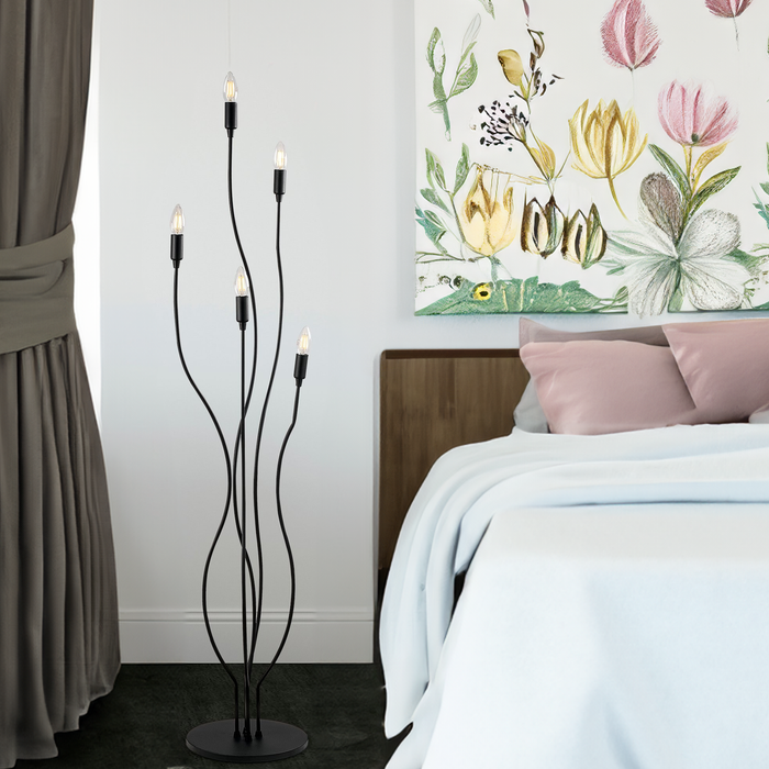 Vantaa 5-Lights Metal Body Novelty Floor Lamp