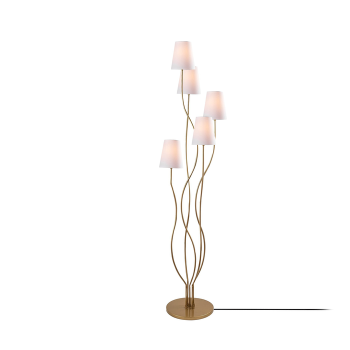 Isabella 5-Lights Unique/Statement Fabric Cap Novelty Floor Lamp