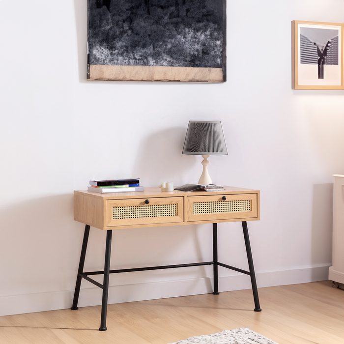 Washington Rectangle Writing Desk with and Cabinet