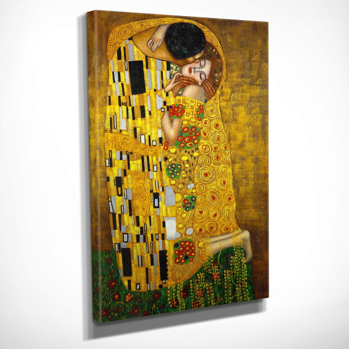 The Kiss of Lifetime Wooden Frame On Canvas