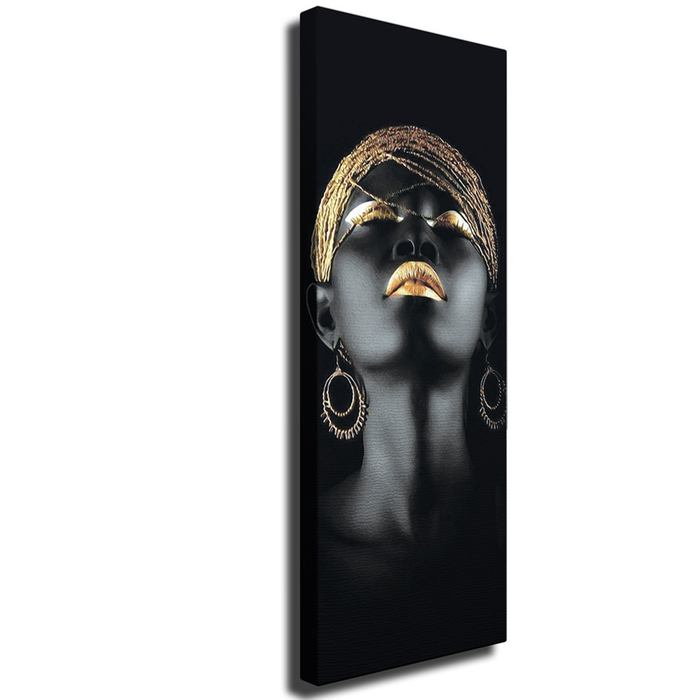 Phoenix Woman Portrait Wooden Frame On Canvas