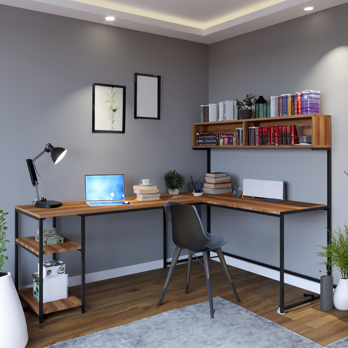 Charleston L-Shaped Corner Computer Desk