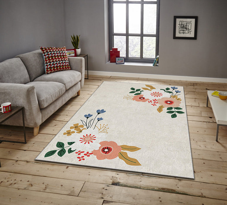 Daffodil Floral Rectangle Area Rug