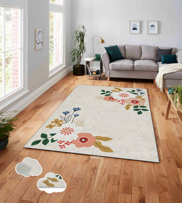 Daffodil Floral Rectangle Area Rug