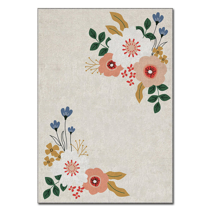 Daffodil Floral Rectangle Area Rug