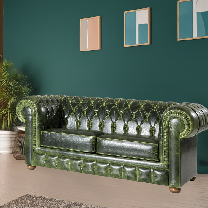 Rolled Arms Chesterfield Sofa