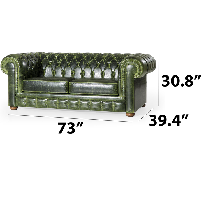 Rolled Arms Chesterfield Sofa