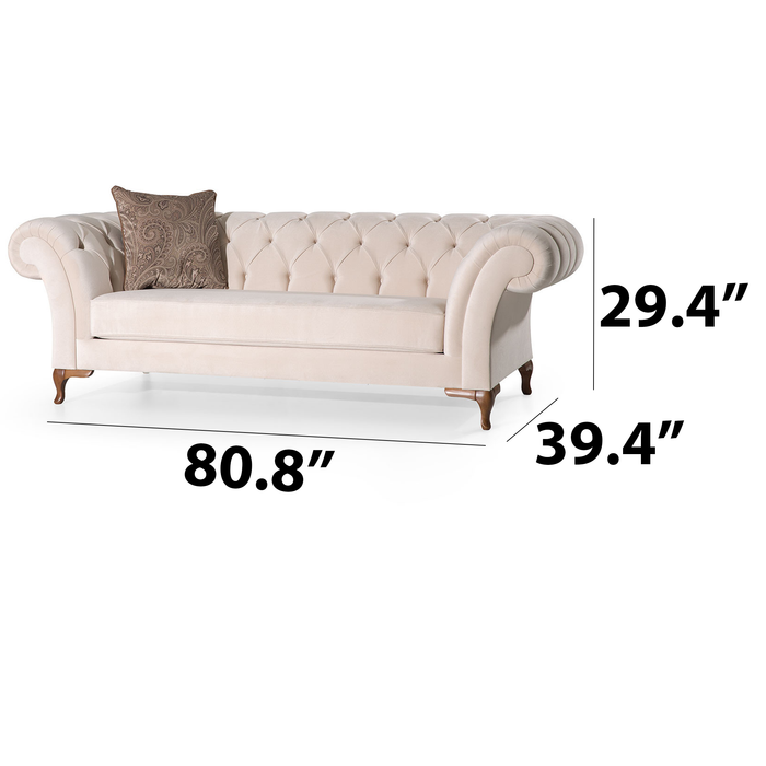 Timber Frame Hornbeam Legs 2-Seat Sofa