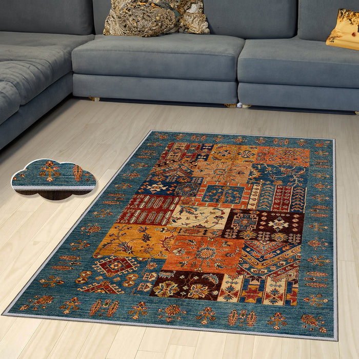 Rectangle Machine Washable Area Rug