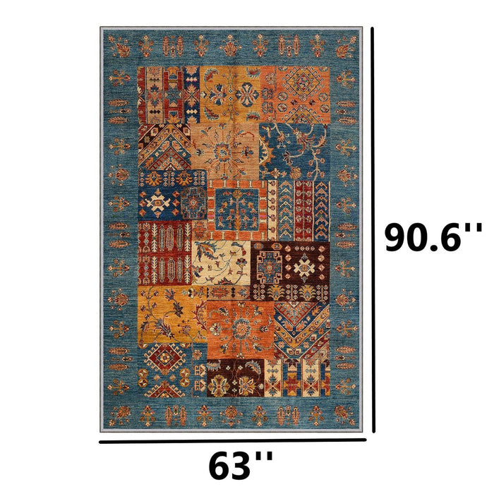 Rectangle Machine Washable Area Rug