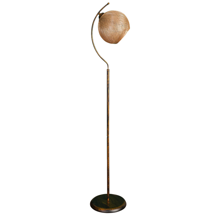 Boise Metal Body Jute Cap Arched Floor Lamp