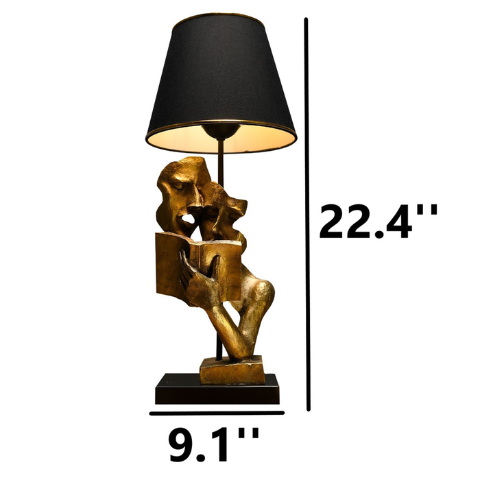 Susan People Reading Book Novelty Metal Base Table Lamp