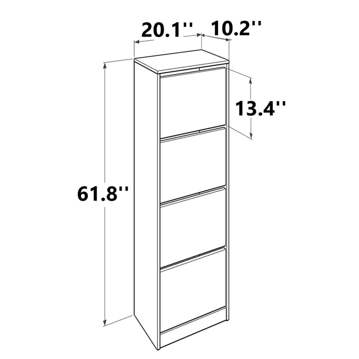 Stockholm 16 Pairs Shoe Storage Cabinet