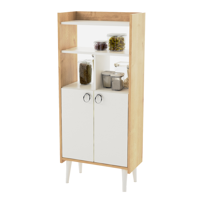 Honolulu Wooden Legs Kitchen Pantry Cabinet