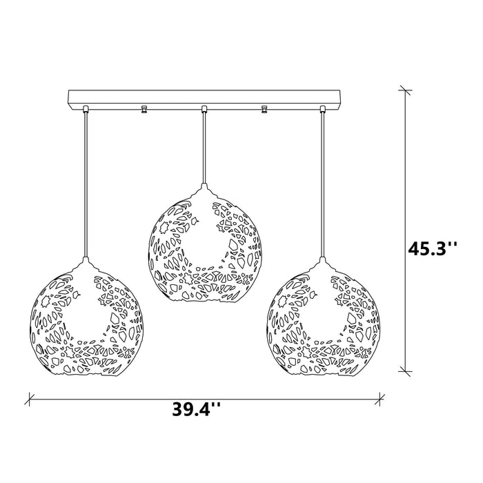 NY 3 - Light Kitchen Island Chandelier