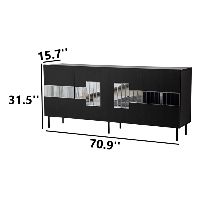 Chicago Console Table With Decorative Mirrors