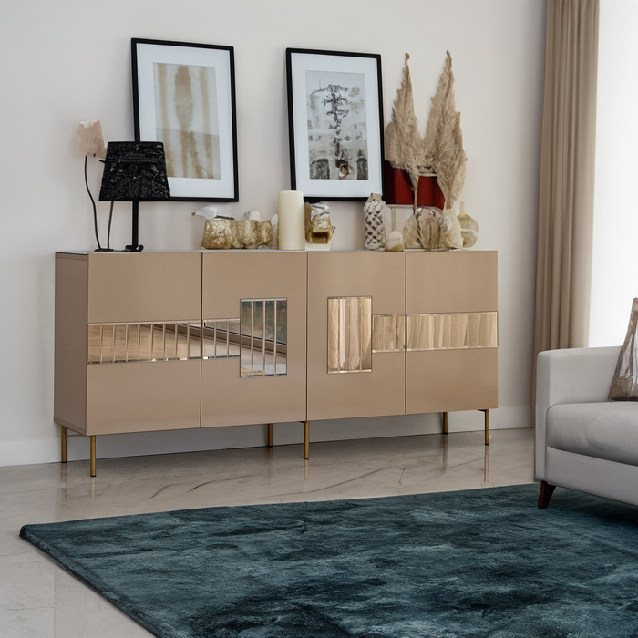 Odense Console Table With Decorative Mirrors