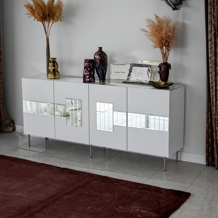 Trondheim Console Table With Decorative Mirrors