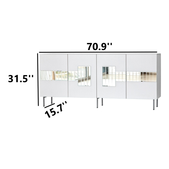 Trondheim Console Table With Decorative Mirrors