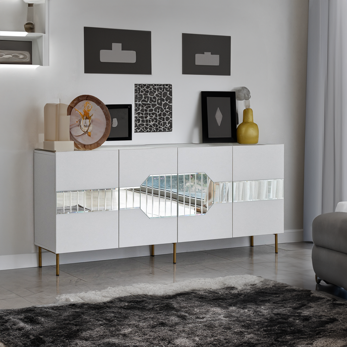 Flåm Console Table With Decorative Mirrors