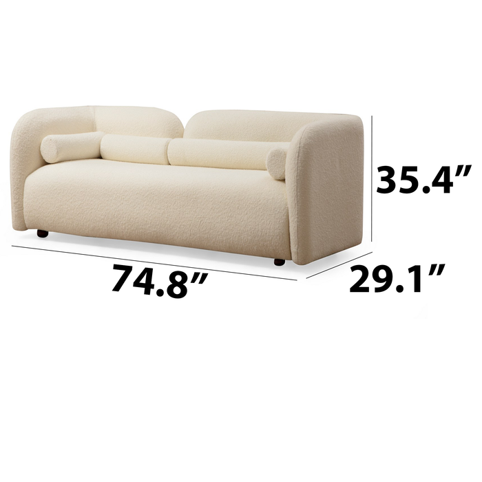 2-Seat Sofa With 2 Pillows