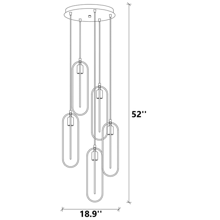 Scarlett 5-Light Tiered Chandelier