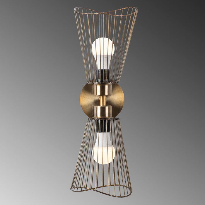 Houston 2-Lights Luxury Cage Armed Sconce