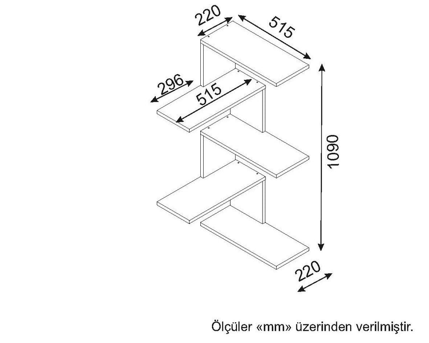 5 Piece Corner Wall Shelf