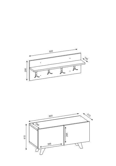 Seattle Hall Tree with Shoe Storage and Hooks