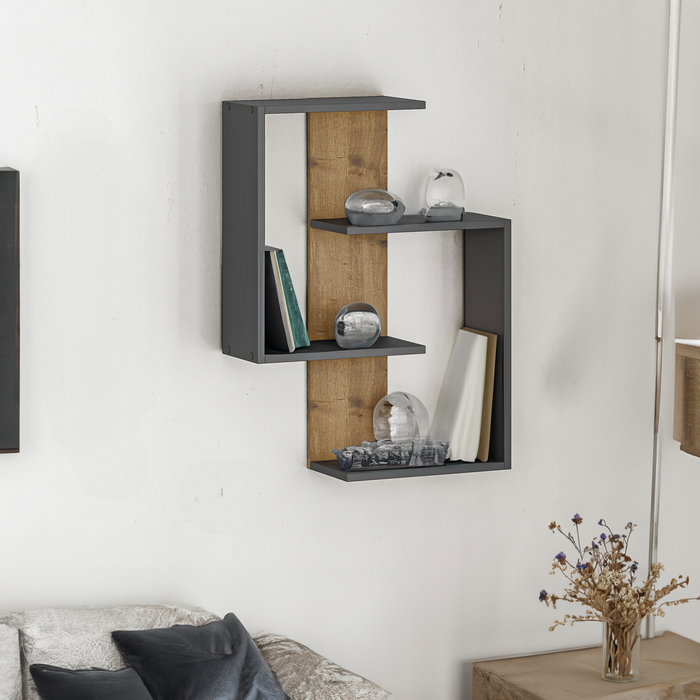 Ava Geometric Accent Wall Shelf