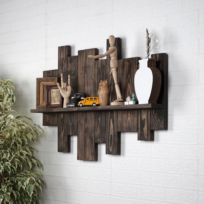 Barbara Spruce Wood Floating Wall Shelf