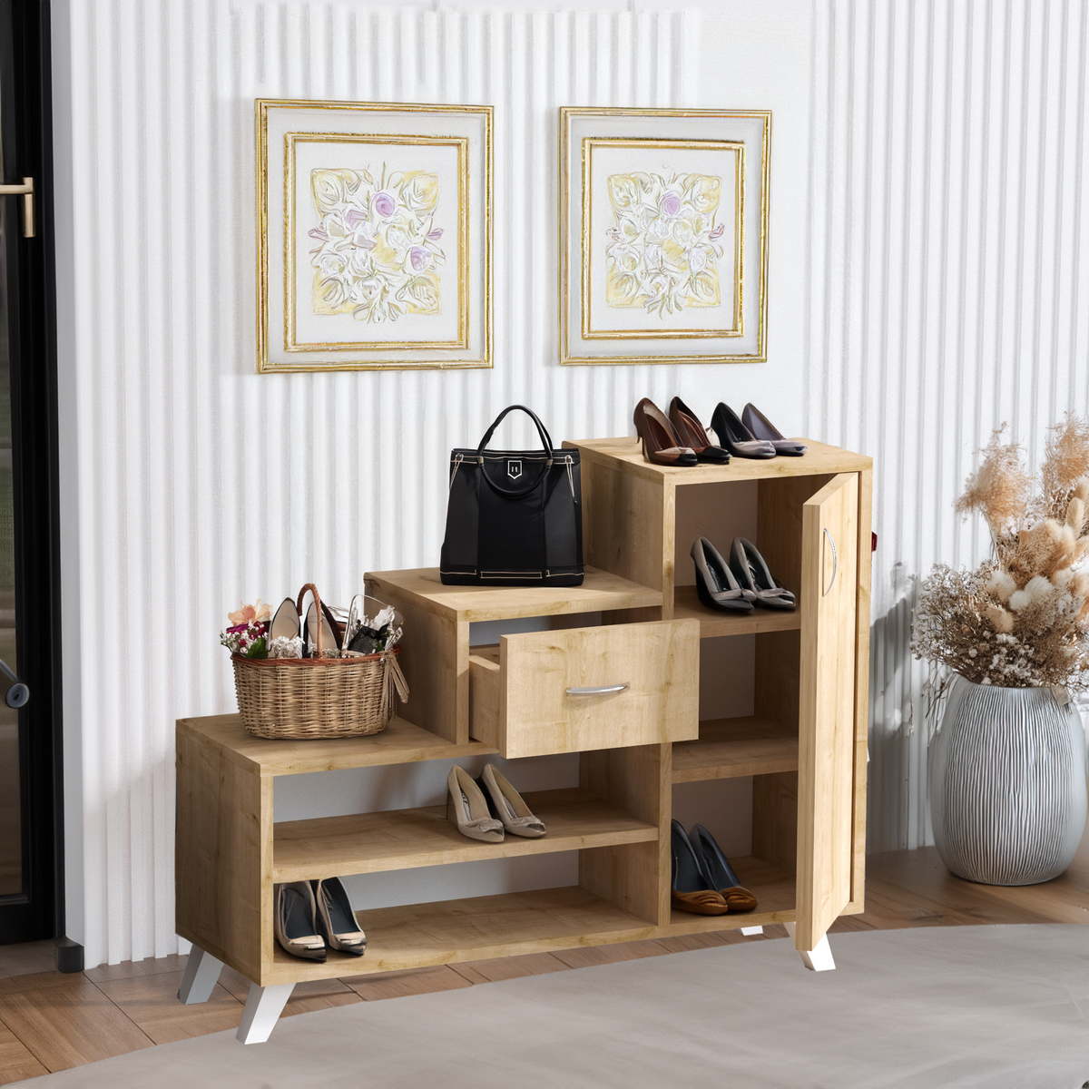 Tampere Ladder 1 Drawer Shoe Storage Cabinet — Baglafecht
