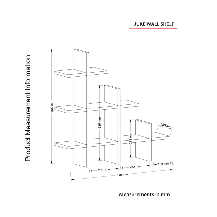 Evelyn 3 Tiered Accent Wall Shelf