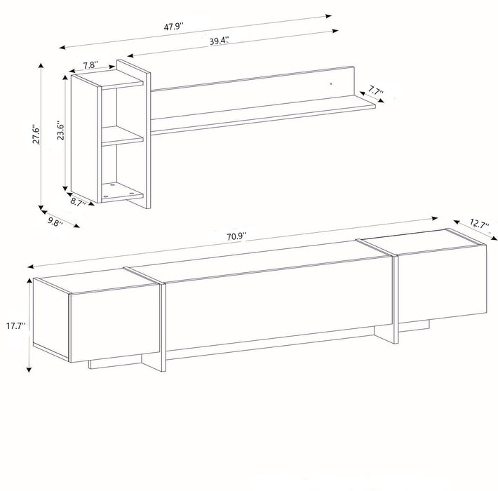 Daffodil TV Stand for TVs up to 75"