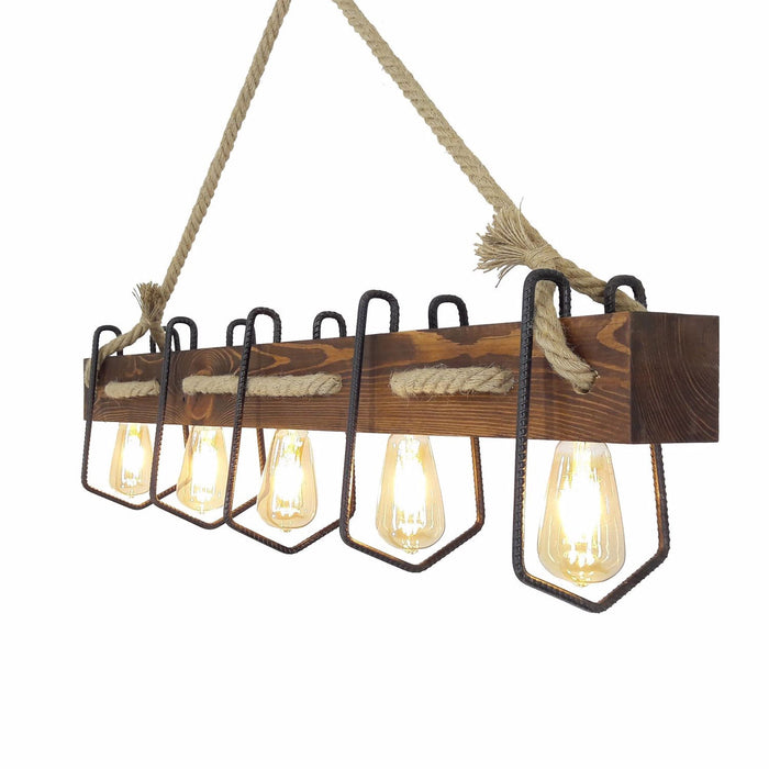 Hazel 5 - Light Kitchen Island Square / Rectangle Chandelier