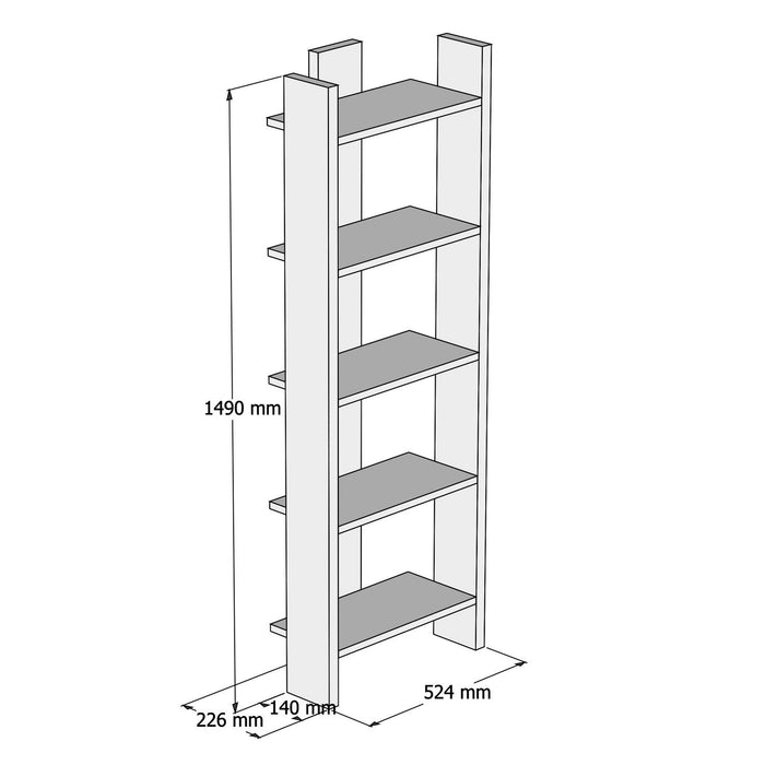 5-Tiers Etagere Minimalist Bookcase