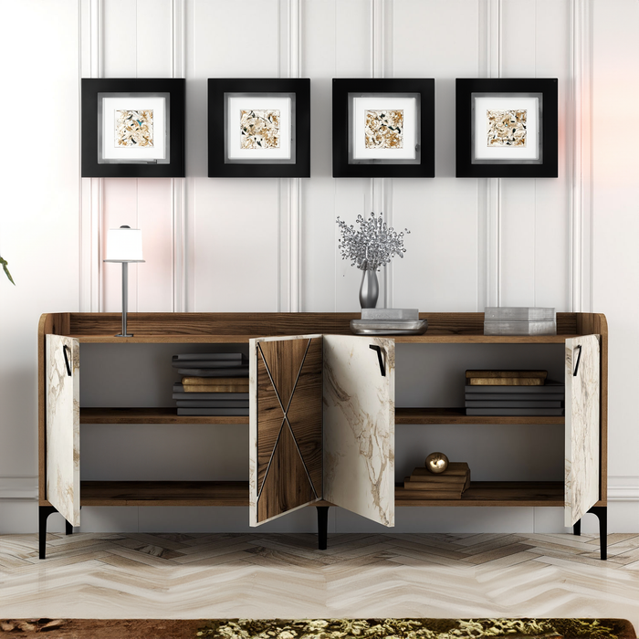 Daisy Metal Legs 2 Cabinets Console