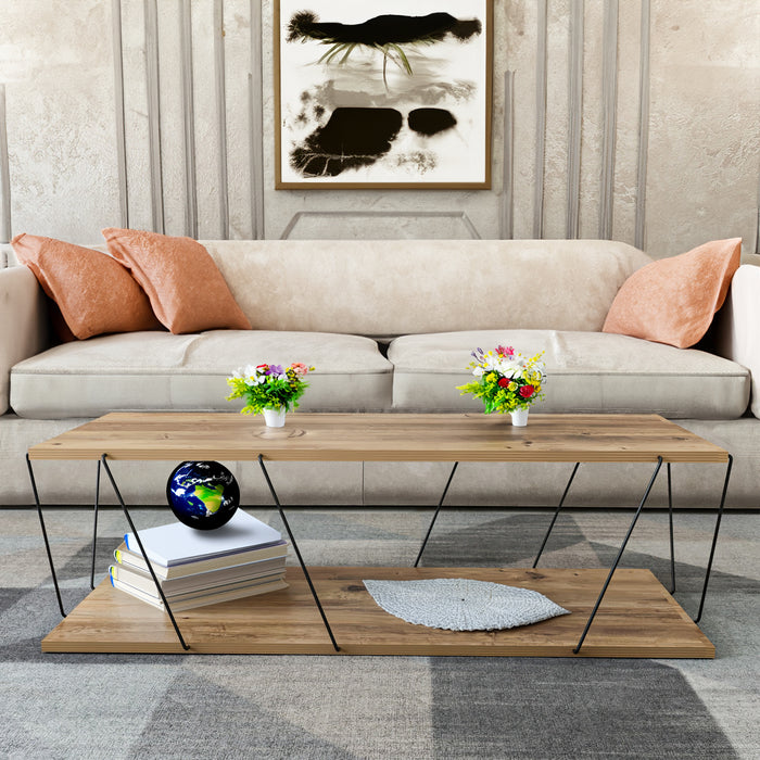 Sophia Metal Frame Rectangle Coffee Table