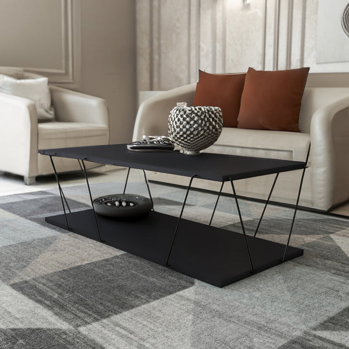 Luna Metal Frame Rectangle Coffee Table