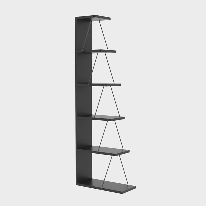 Reykjavík 5-Tier Metal Frame Corner Bookcase