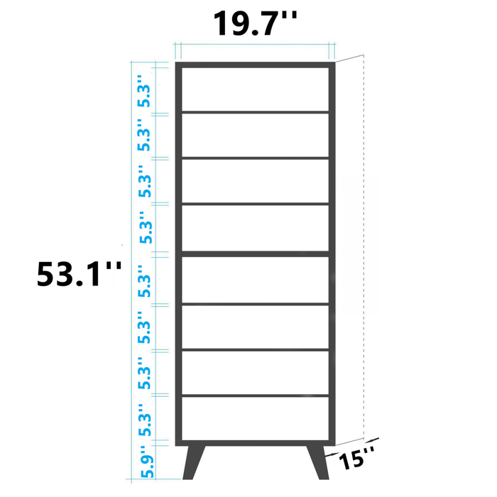 Bergen 15 Pair Shoe Storage Cabinet