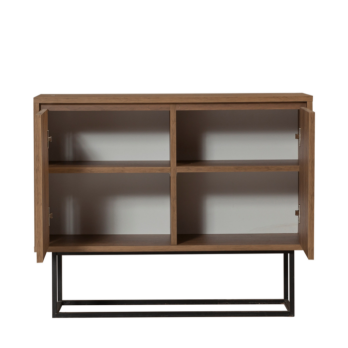 Sophia Metal Frame Legs 2 Cabinets Minimalist Console Table