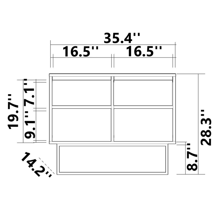 Sophia Metal Frame Legs 2 Cabinets Minimalist Console Table