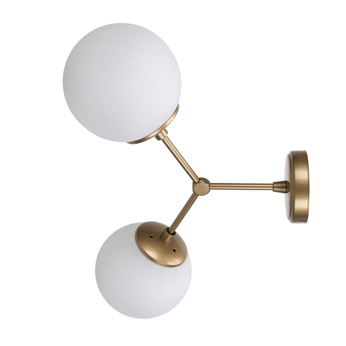 2-Lights Luxury Globe Armed Sconce Wall Lamp