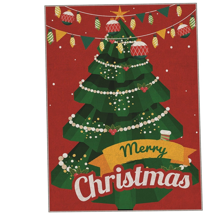 Merry Christmas Rectangle 80'' x 110'' Rug