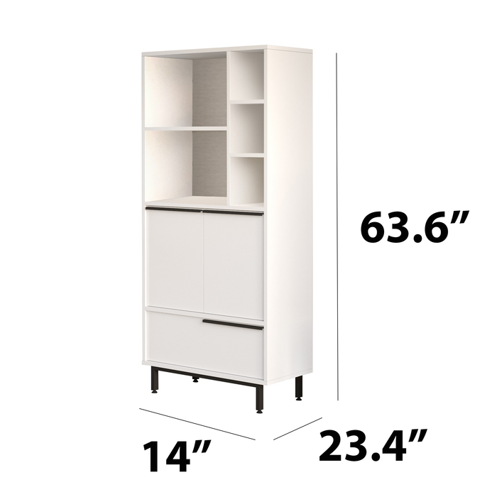 Madison Metal Legs 64'' Tall Multipurpose Kitchen Pantry Cabinet