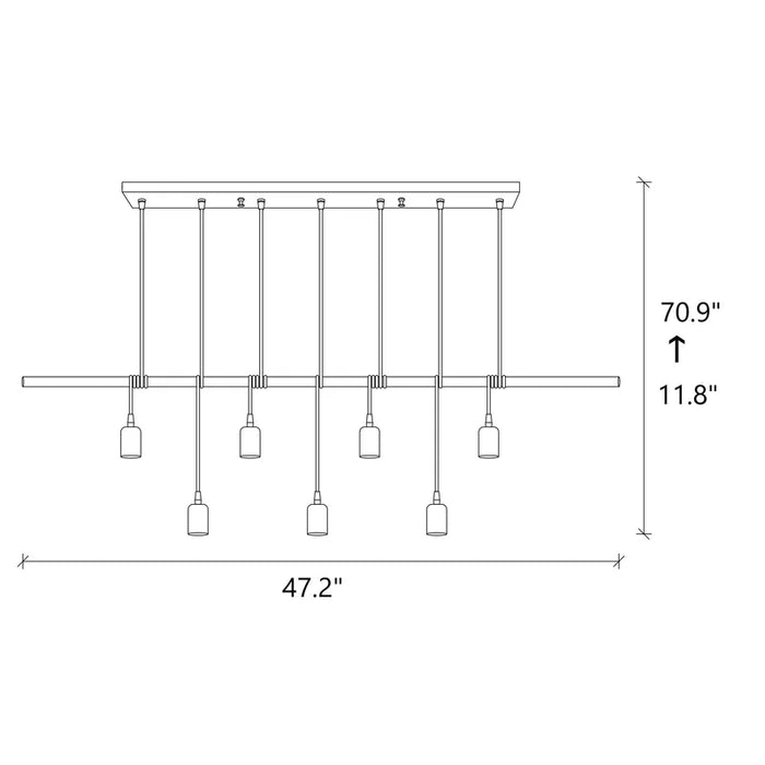 Phoenix 7 - Light Kitchen Island Pendant